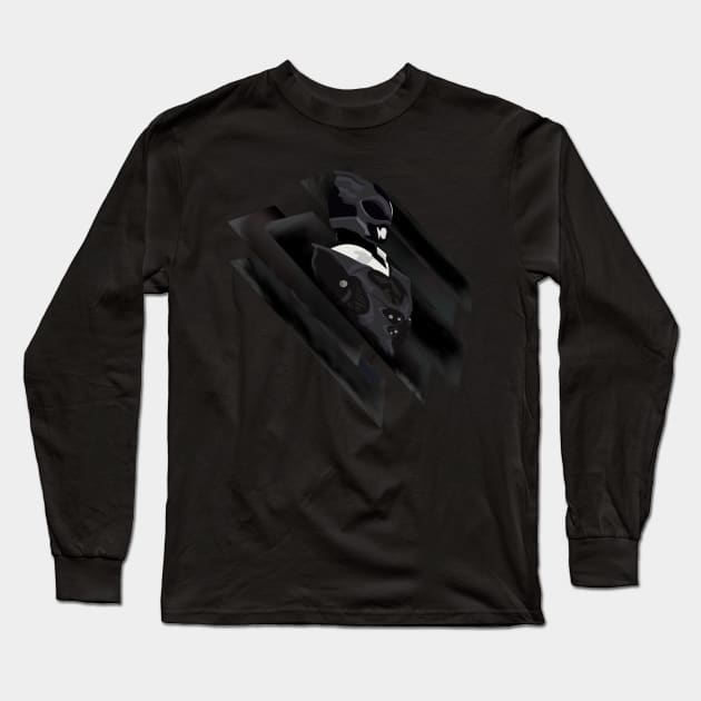 Black Psycho Ranger Long Sleeve T-Shirt by Xanderdegreat